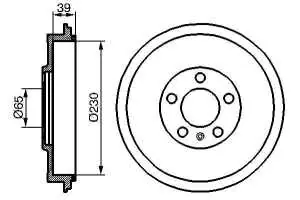 SKODA OCTAVIA 00-04 Hátsó fékdobbontott alkatrész Prémium