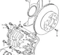 Expressz szállítás SUZUKI SWIFT 89-96 Jobb első féknyereg munkahengerrel bontott alkatrész