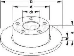 Csak ma VW PASSAT 96.10-00.10 B5 Hátsó féktárcsabontott alkatrész