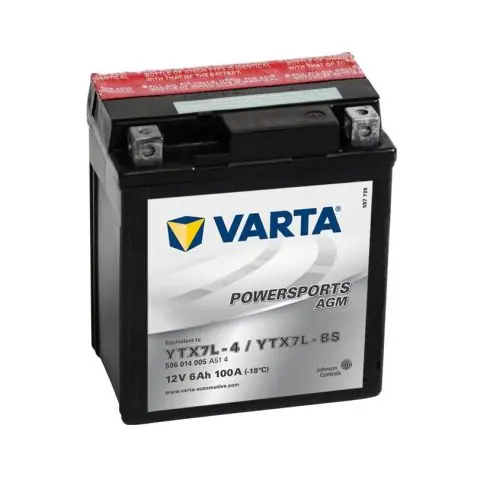 Varta 12v 6ah 100A AGM motor akkumulátor jobb+ YTX7L-BS 506014005A514 Különleges ajánlat