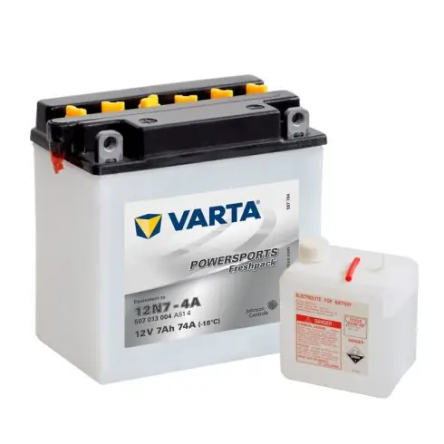 Varta 12v 7ah 74A motor akkumulátor bal+ 12N7-4A 507013004A514 Korlátozott ajánlat