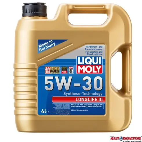 Liqui Moly Longlife III 5W-30 4L motorolaj LM20821 Népszerű