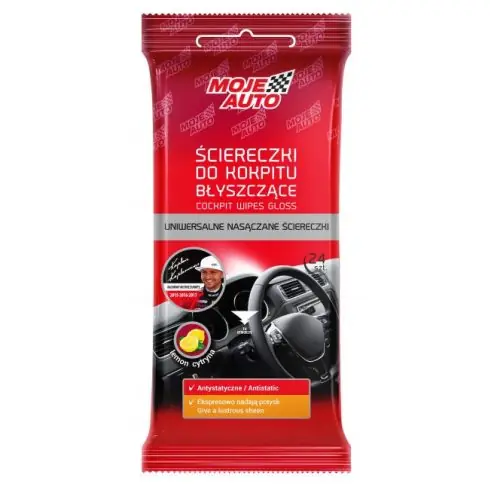 Utolsó esély Moje Auto matt cockpit műanyag és műszerfalápoló törlőkendő AMT19056