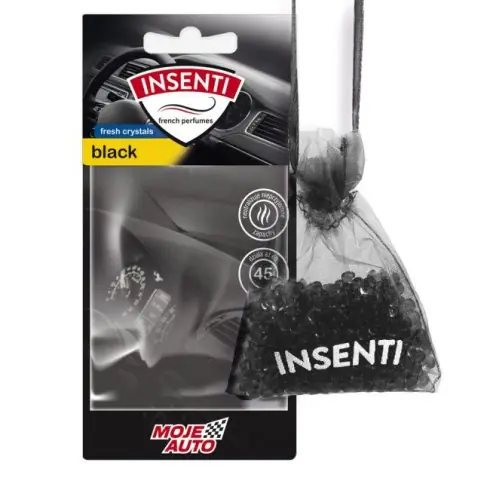 Különleges ajánlat Moje Auto 20 g Insenti friss kristályok fekete illatosító 15005