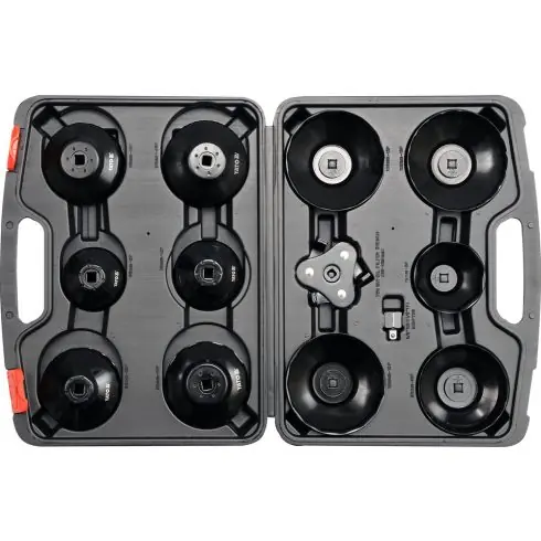 Ingyenes szállítás YATO 13 részes tányéros olajszűrű leszedő készlet, 3/8" YT0594