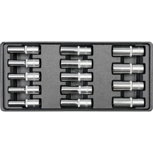 YATO Dugókulcs klt. 14 részes 1/2 col 8-21 mm(fiókbetét) YT5539 Kedvezmény