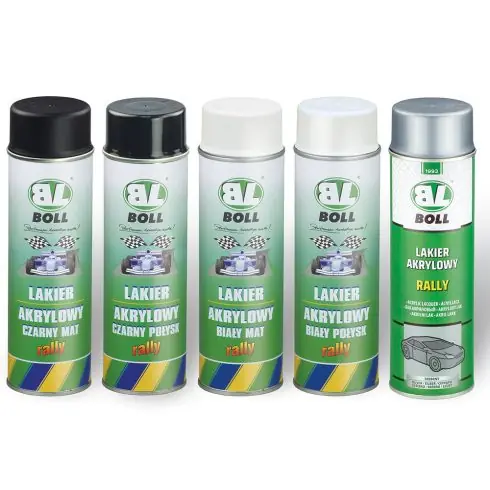 Biztonságos fizetés Boll akkril lakk fehér (fényes) rally festék spray 500 ml 0010127BOLL