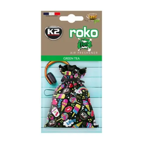 Vásárlói kedvenc K2 ROKO FUN GREEN TEA autó illatosító 25g V822F
