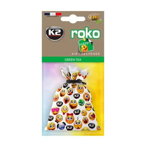 Csak ma K2 ROKO HAPPY GREEN TEA autó illatosító 25g V822H