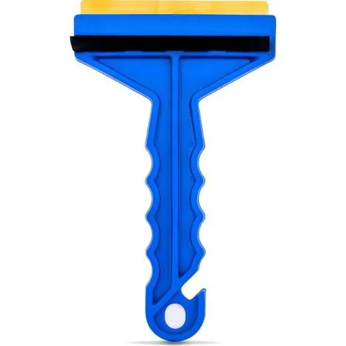 Olcsóbb K2 jégkaparó gumiéllel, sárgaréz penge, 16 cm K691