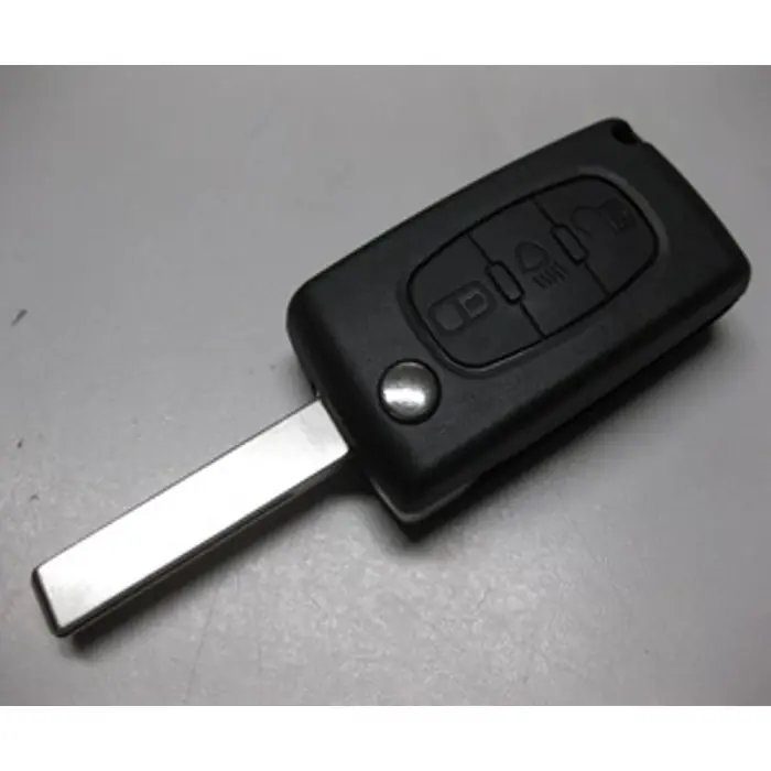 Peugeot új utángyártott típusfüggetlen három gombos bicskakulcs ház 2006-tól Legkelendőbb