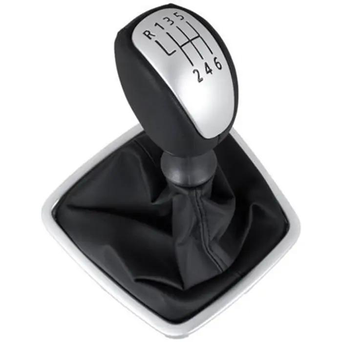 Renault Laguna III új utángyártott váltógomb fekete ezüst kupakkal szoknyával 6 sebességes járművekhez 2007-2015-ig Szezonális akció