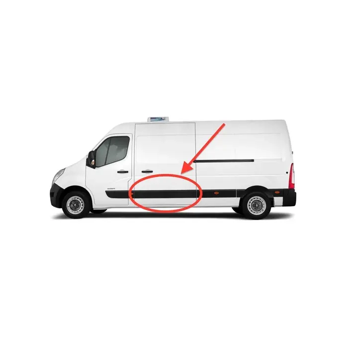 Renault Master III új utángyártott tolóajtó vagy karosszéria oldal díszléc bal oldal 2010-től Árcsökkenés