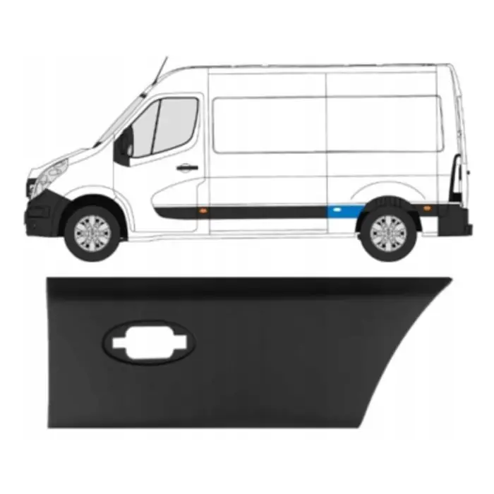 Csak ma Renault Master III új utángyártott kerék előtti díszléc bal oldal 2010-től