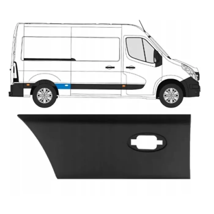 Renault Master III új utángyártott kerék előtti díszléc jobb oldal 2010-től Kedvezményes ár