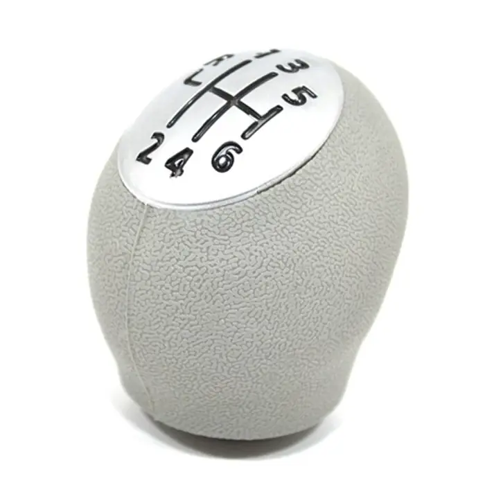 Kiárusítás Renault Megane II új utángyártott váltógomb szürke ezüst kupakkal 6 sebességes járművekhez 2003-2008-ig