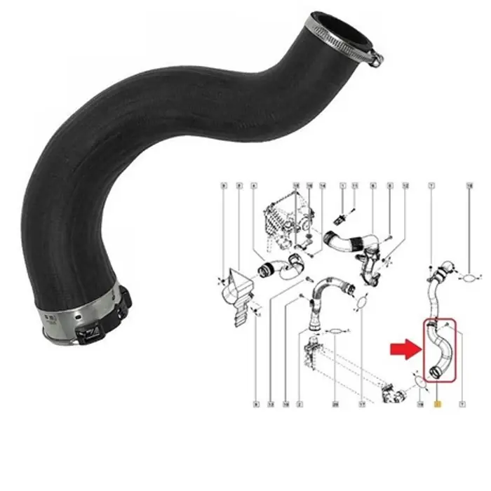 Akció Renault Trafic III 1.6dci új utángyártott turbó intercooler töltőlevegő cső darab 2014-től