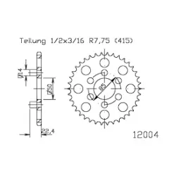 ESJOT 50-12004 Hátsó lánckerék Szezonális akció