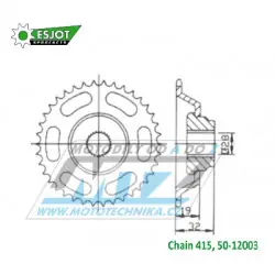 Kedvezmény ESJOT 50-12003 Hátsó lánckerék