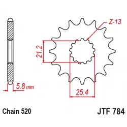 Ne maradj le JTF784 első lánckerék