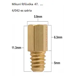 Mikuni 4/042 széria főfúvóka 450-580 méretig Népszerű