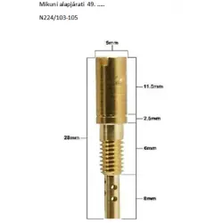 Ingyenes szállítás Mikuni N224/103-105 (Long) széria alapjárati fúvóka