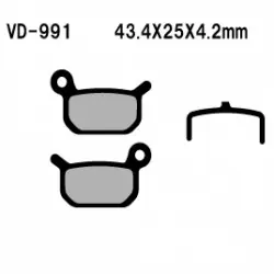 Vesrah 991 tárcsafékbetét Legnépszerűbb