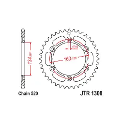 JTA1308 Aluminium hátsó lánckerék Újdonság