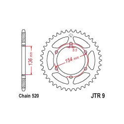 Legjobb ár JTR9 Hátsó lánckerék
