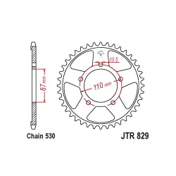 Gyors kiszállítás JTR829 Hátsó lánckerék