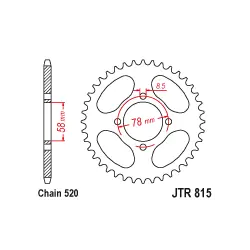 JTR815 Hátsó lánckerék Expressz kézbesítés