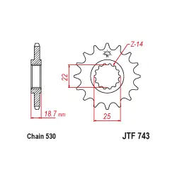 JTF743 első lánckerék Ajánlat