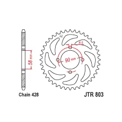 Legkelendőbb JTR803 Hátsó lánckerék