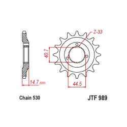 Korlátozott ajánlat JTF989 első lánckerék