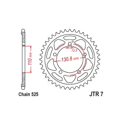 Kedvezményes ár JTR7 Hátsó lánckerék