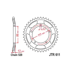Kihagyhatatlan ajánlat JTR611 Hátsó lánckerék