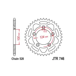 JTR746 Hátsó lánckerék Kiárusítás