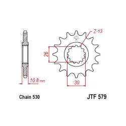Árcsökkenés JTF579 első lánckerék